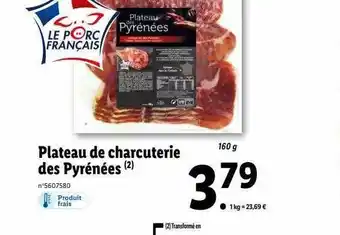 Lidl Plateau de charcuterie des pyrénées offre