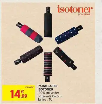 Intermarché Hyper Parapluies isotoner offre