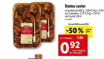 Lidl Dattes ravier alesto offre