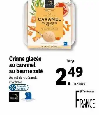 Lidl Crème glacée au caramel au beurre salé offre