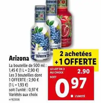 Lidl Arizona offre