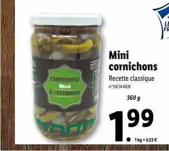 Lidl Mini cornichons offre