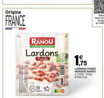 Lardons fumés monique ranou
