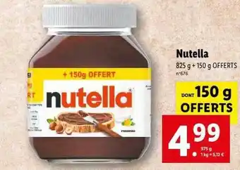 Lidl Nutella offre