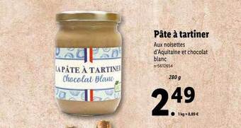 Lidl Pâte à tartiner offre