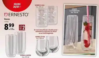Lidl Verres ernesto offre