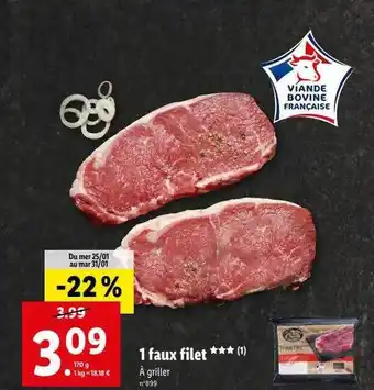 Lidl 1 faux filet*** offre