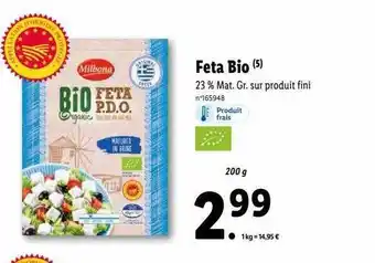 Lidl Feta bio offre
