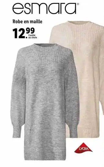Lidl Robe en maille esmara offre