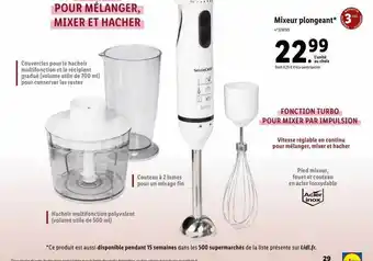 Lidl Mixeur plongeant offre