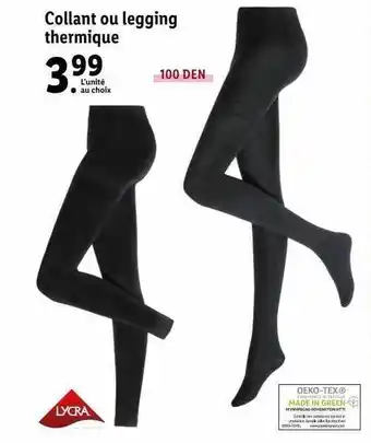 Lidl Collant ou legging thermique offre