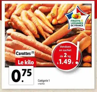 Lidl Carottes offre