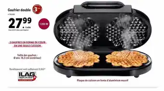 Lidl Gaufrier double offre