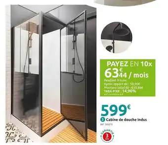 Cabine de douche indus