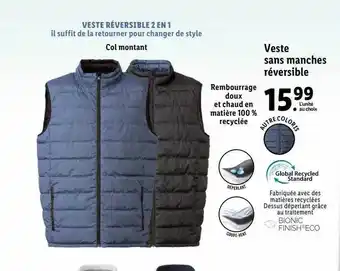 Lidl Veste sans manches réversible offre