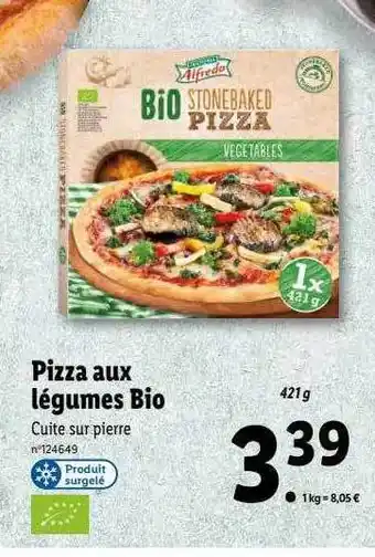 Lidl Pizza aux légumes bio offre