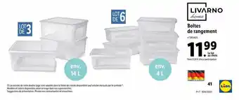 Lidl Boîtes de rangement livarno home offre