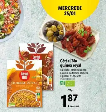 Lidl Céréal bio quinoa royal offre
