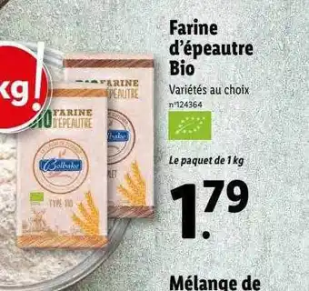 Lidl Farine d'épeautre bio offre
