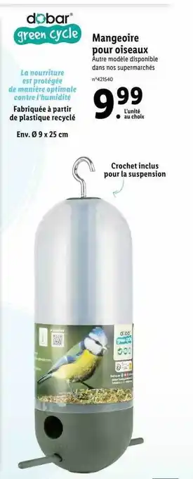 Lidl Mangeoire pour oiseaux offre