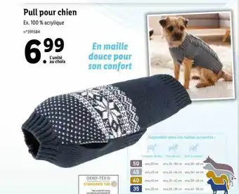 Lidl Pull pour chien offre