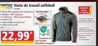 Norma Toptex pro veste de travail softshell offre