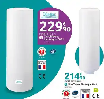 Mr Bricolage Chauffe-eau électrique 200 l olympic offre