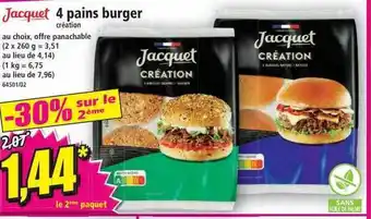 Norma Jacquet 4 pains burger offre
