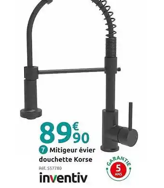 Mr Bricolage Mitigeur évier douchette korse inventiv offre