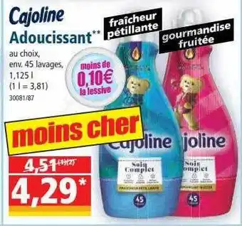 Norma Cajoline adoucissant offre