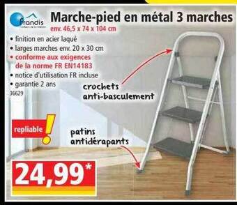 Norma Frandis marche-pied en métal 3 marches offre