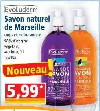 Norma Evoluderm savon naturel de marseille offre