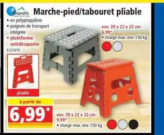 Norma Frandis marche-pied ou tabouret pliable offre