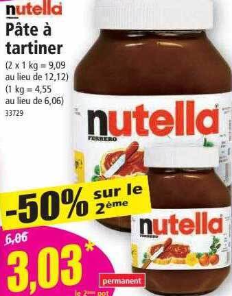 Norma Nutella pâte à tartiner offre