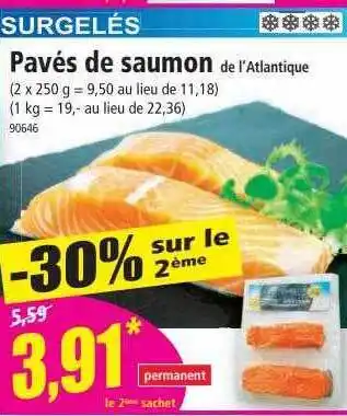 Norma Pavés de saumon -30% sur le 2ème offre