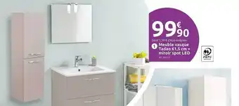 Mr Bricolage Meuble vasque tadao 61,5 cm + miroir spot led offre