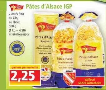 Norma Pâtes d'alsace igp offre