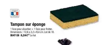 Tampon sur éponge