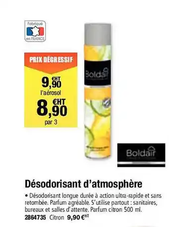 Plein ciel Désodorisant d'atmosphère boldair offre