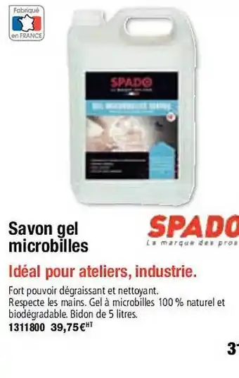 Plein ciel Savon gel microbilles spado offre