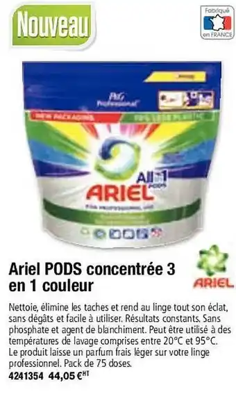 Plein ciel Ariel pods concentrée 3 en 1 couleur offre