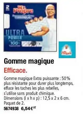 Gomme magique mr propre