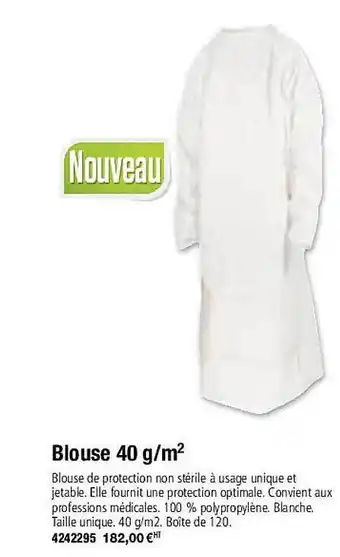 Plein ciel Blouse 40 g-m² offre