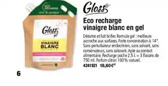 Eco recharge vinaigre blanc en gel gloss