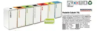 Plein ciel Poubelle cubatri 75l offre