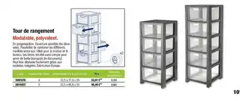Plein ciel Tour de rangement offre