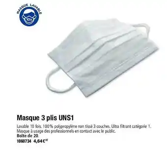 Masque 3 plis uns1