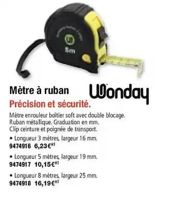 Mètre à ruban wonday