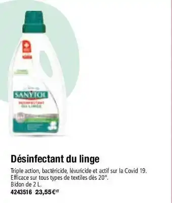 Plein ciel Désinfectant du linge sanytol offre