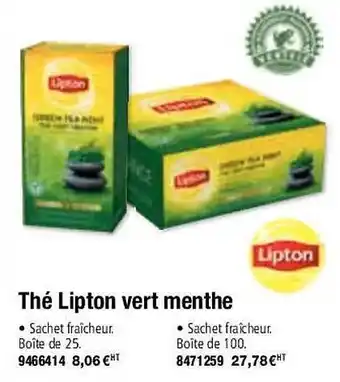 Thé lipton vert menthe